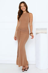 Mariner's Glow Glitter Maxi Dress Brown