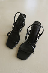 Party Abroad Heels Black PU