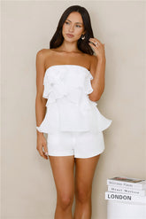 Closet Collective Strapless Top White