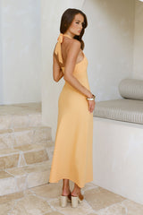 Dreamy Silhouette Halter Maxi Dress Sorbet