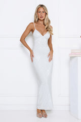 LUXE Diamond Diaries Maxi Dress White
