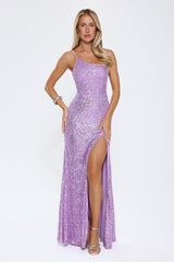 A New Glow Sequin Maxi Dress Lilac