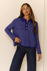 Mayfair Jersey Blue Stripe