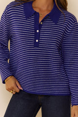 Mayfair Jersey Blue Stripe