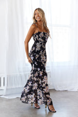 HELLO MOLLY Whimsical Day Maxi Dress Black