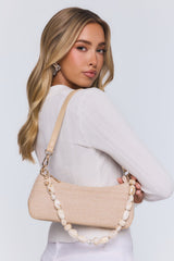 Jamie Shoulder Bag Natural Raffia Bone