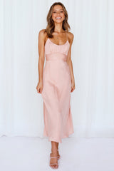 Jane Midi Dress Peach