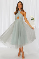 Little Tulle Much Midi Dress Sage