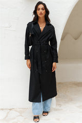 LIONESS Trencherous Long Coat Onyx