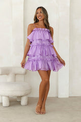 HELLO MOLLY Champagne Towers Mini Dress Violet