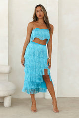 HELLO MOLLY Dancer In The Room Crop Top Blue