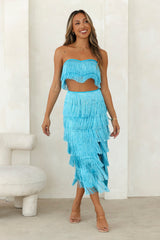HELLO MOLLY Dancer In The Room Midi Skirt Blue