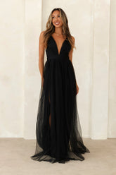 Darkest Sky Tulle Maxi Dress Black