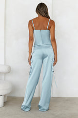 LIONESS Butterfly Cargo Pant Pale Blue