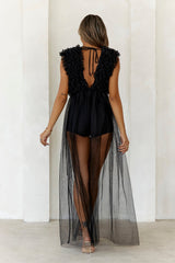 Only Girl In The Room Tulle Maxi Dress Black