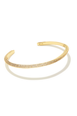 KENDRA SCOTT Ella Gold Cuff Bracelet Gold White Crystal
