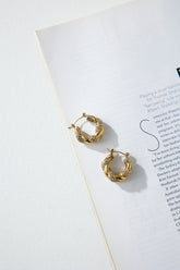 18k Gold Plated Crystal Lover Earrings Gold