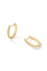 Murphy Pave Huggie Earrings Gold