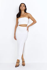 Matching Fit Maxi Skirt White