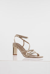 HELLO MOLLY Out Till The Sunrise Heels Gold PU