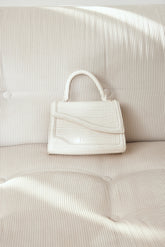 BILLINI Agnes Handle Bag Bone Croc