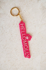 Hello Molly Keyring Pink