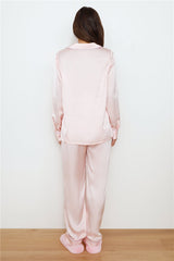 HELLO MOLLY Moonlight Hour Satin Pyjama Pants Pink