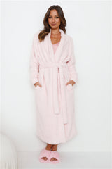 HELLO MOLLY Pillow Plush Robe Light Pink