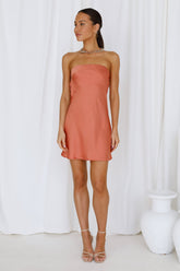 Love Me Baby Satin Dress Orange
