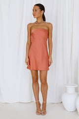 Love Me Baby Satin Dress Orange