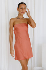 Love Me Baby Satin Dress Orange