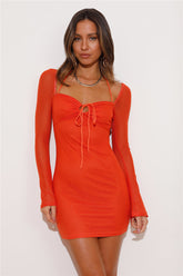 It's Me Mesh Mini Dress Orange