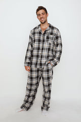 HELLO MOLLY Dreamland Flannelette Pyjama Pants Unisex Grey Check