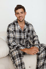 HELLO MOLLY Dreamland Flannelette Pyjama Pants Unisex Grey Check