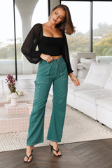 Caramel Heart Crop Black