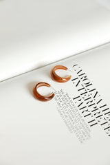 Marble Fields Earrings Brown