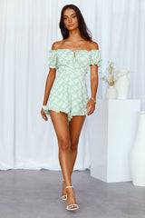 Espresso Hits Romper Green