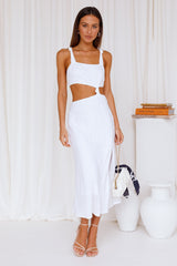 Fairy Floss Island Midi Dress White
