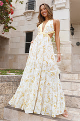 HELLO MOLLY Forward Fashion Maxi Dress Yellow