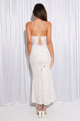 Charcuterie Board Midi Dress White
