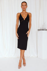 My Sights On You Midi Dress Black