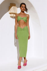 Bad B Nation Midi Skirt Green