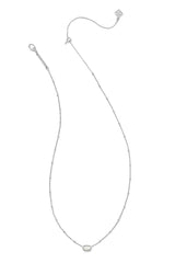 Elisa Silver Pendant Necklace Silver Ivory Mother Of Pearl