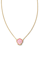 Brynne Shell Gold Short Pendant Necklace Blush Ivory Mother Of Pear