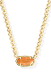 Elisa Gold Beaded Necklace Papaya