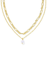 Ashton Gold Multi Strand Necklace Freshwater Cultured Pearl