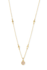 KENDRA SCOTT Nola Short Pendant Necklace Gold Iridescent Drusy