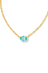 KENDRA SCOTT Cailin Pendant Necklace Gold Aqua Crystal