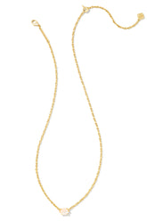 Cailin Gold Pendant Necklace Champagne Opal Crystal