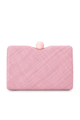 OLGA BERG Cece Straw Weave Box Bag